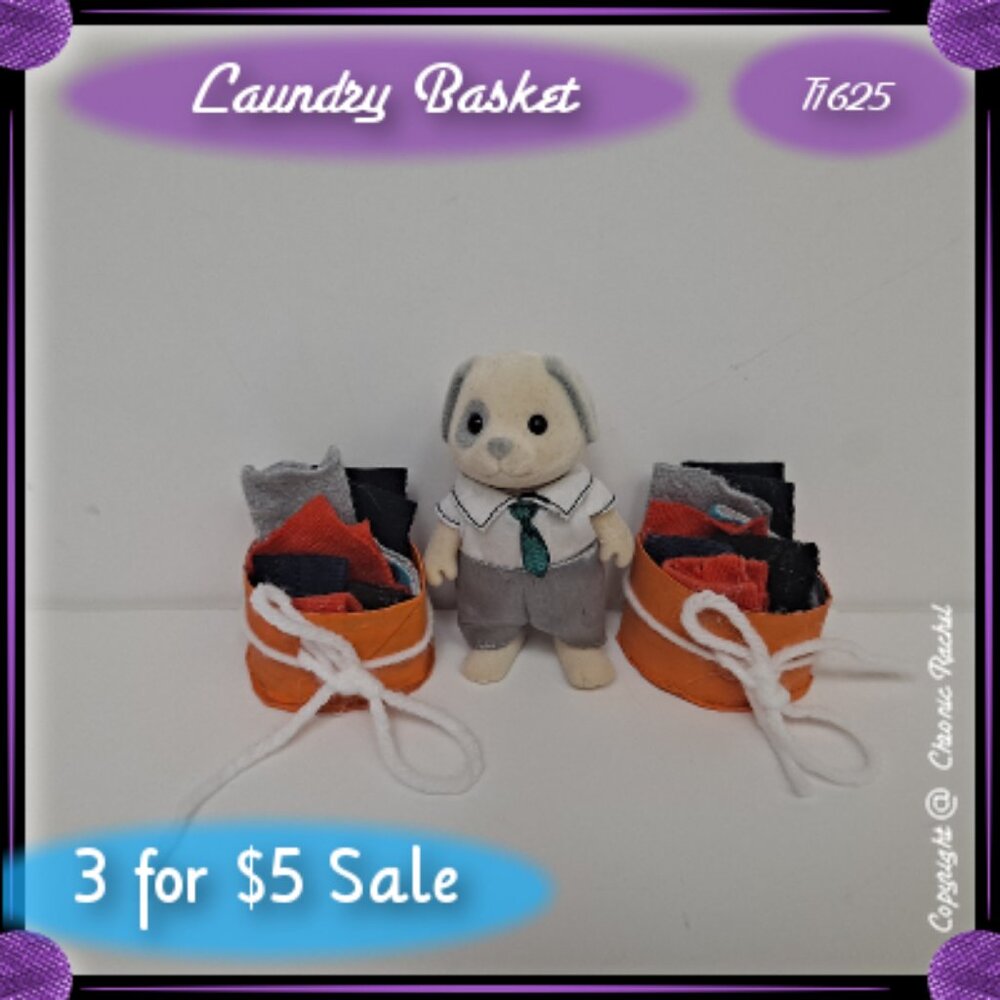 2-Pack Orange & White Yarn Fabric Bins